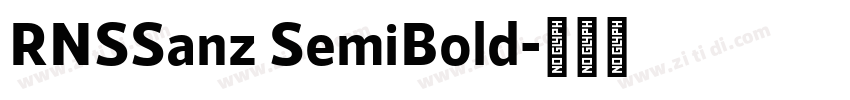RNSSanz SemiBold字体转换